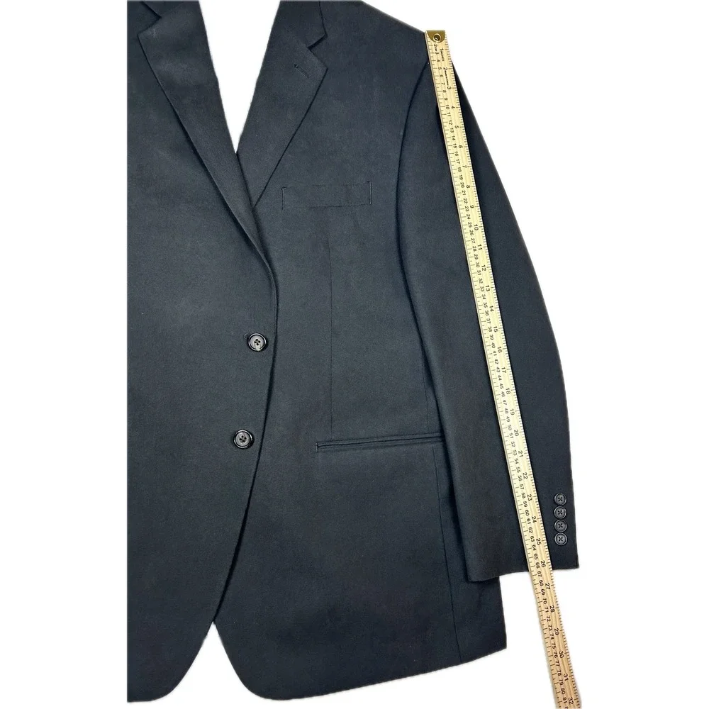 Lauren Ralph Lauren Mens Black Blazer Sport Coat 2 Button Classic Fit 23